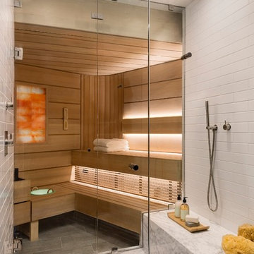 Custom Sauna, Salt Wall, Wide Panel