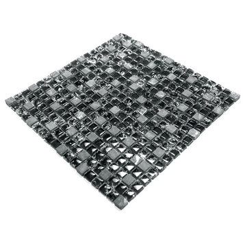 Mysterious Black - 3-Dimensional Mosaic Decorative Wall Tile(6PC)