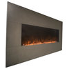 Touchstone Onyx Stainless Steel 50" Wall Mounted Electric Fireplace