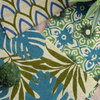 Kosas Blossom 24"x36" Coir Fiber Doormat, Teal/Green
