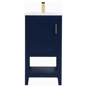 Elegant Decor VF16018BL 18 inch Single Bathroom Vanity in Blue