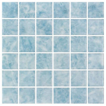 Mosaic Glass Tile The Reef Series 2X2 For Swimming Pool Wet Area, Cloudy Sky
