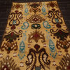 5'x8' Hand Tufted Wool Arts and Craft Oriental Area Rug Gold, Brown