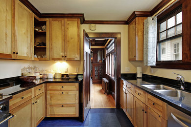 Elegant kitchen photo in Seattle