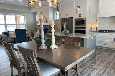 Example of a farmhouse dining room design in Minneapolis