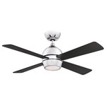 Fanimation Fans - Fanimation Fans FP7644CH Kwad - 44" Ceiling Fan with Light Kit - Fanimation continues to elevate the style you've cKwad 44" Ceiling Fan Chrome Black Blade O *UL Approved: YES Energy Star Qualified: n/a ADA Certified: n/a  *Number of Lights: Lamp: 1-*Wattage:18w LED Module bulb(s) *Bulb Included:Yes *Bulb Type:LED Module *Finish Type:Chrome
