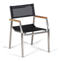Wintons Teak Salma Sail SS Stacking Chair - Outdoor Dining Chairs