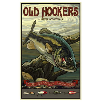 Paul A. Lanquist Old Hookers Bass Art Print, 30"x45"