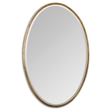 Uttermost Herleva Oval Mirror | Antique Gold Oval Mirror
