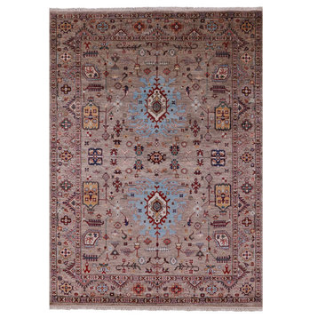Persian Tabriz Hand-Knotted Wool Rug 6' 9" X 9' 10" Q10100