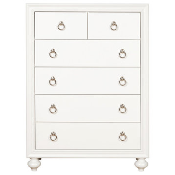 Bella Youth  Six Drawer Chest in White by Samuel Lawrence Furniture