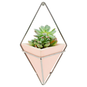 Large Geometric Wall Planter Diamond, Coral