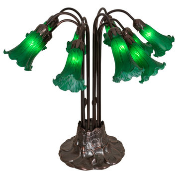 22H Green Pond Lily 10 LT Table Lamp