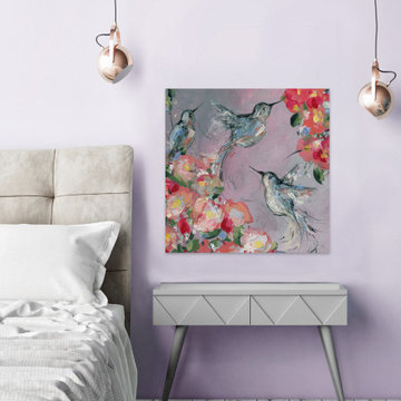 "Whimsical Garden" Painting Print on Wrapped Canvas