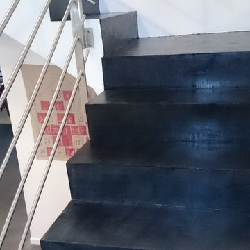 Escalier en béton ciré