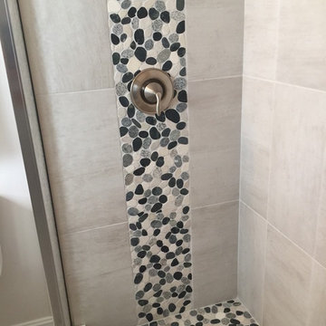 Black Lava Rock Shaved Stone Mosaics.