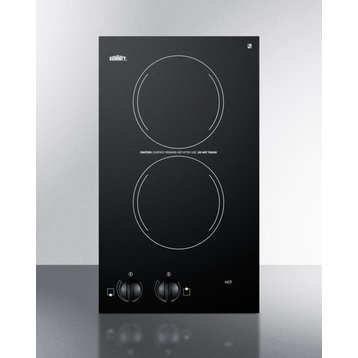 Summit CR2220 12"W 230V Built In Electric Cooktop - Black
