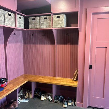Custom Mudroom Storage and Built In Bench