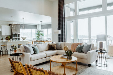 Country living room photo in Denver