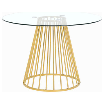 Gio Dining Table, Gold Base