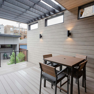 Refined Outdoor Living: A Sleek, Covered Dining Retreat