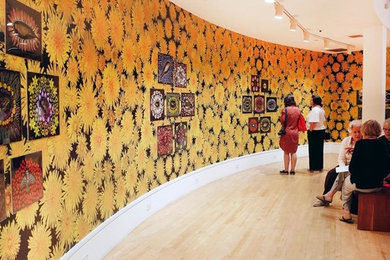 Art Exhibit's Floral Wallpaper