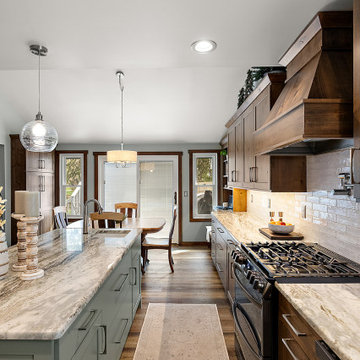 Showplace EVO Pendleton 275 in Rustic Alder Cashew and Evergreen Fog Kitchen