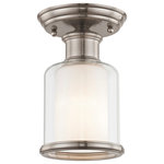 Livex Lighting - Middlebush 1-Light Ceiling Mount, Brushed Nickel - A magnificent home lighting choice, the Middlebush collection one light flush mount effortlessly blends traditional style with clean, modern-day materials.
