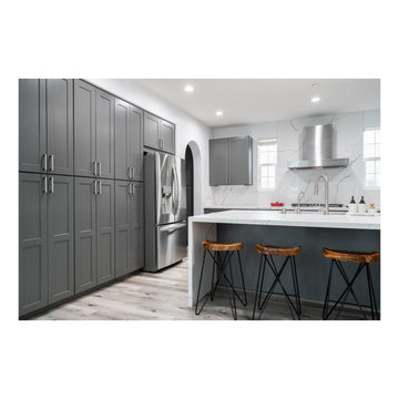 Kitchen Remodel_Grey Cabinets_Modern Look