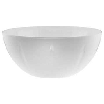 Plastic Serve Mixing Bowl for Everyday Meals, Ideal for Cereal & Salad, Frosty White, 10", 1 Pack