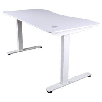 Stand-Up Office Desk Workstation, White, 60 x 30 Desktop, Adjustable Height