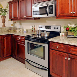 Walnut Merlot Kitchen Cabinets - Kitchen Cabinetry