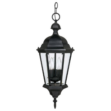 Capital Lighting Carriage House 3 Lamp Outdoor Hanging Light 9724BK - Black