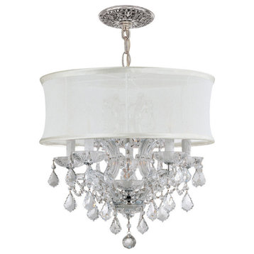 Crystorama Brentwood 6-Light Crystal Chrome Drum Shade Chandelier