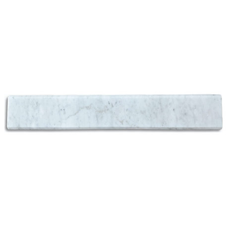 Carrara White Marble Transition Saddle Threshold Beveled Tile Polished, 1 piece