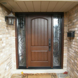 Stained Fiberglass Doors - Front Doors