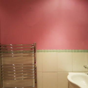 Bathroom with built in TV