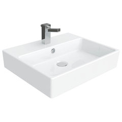 VIGO Wisteria 23" L X 14" W Matte Stone Oval Vessel Bathroom Sink In White With Amada Faucet And Pop Up Drain In Matte Black