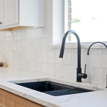Custom Kitchen Redesign Featuring Matte Black Sink and Faucets