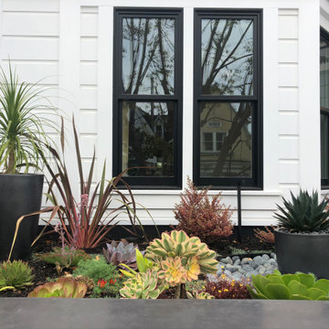 Front yard terrace from lower stair