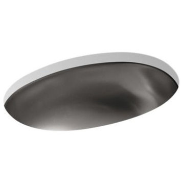 Kohler Bolero Oval Drop-In/Under-Mount Bathroom Sink with Satin Finish