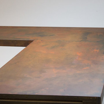 Weathered Steel Bar Top