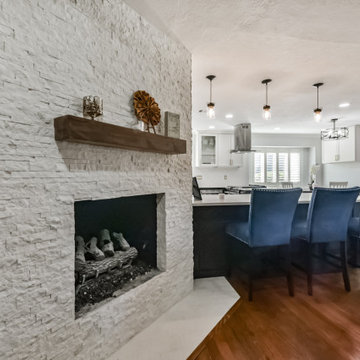 Kitchen Remodeling Houston, Texas 77077 with fireplace