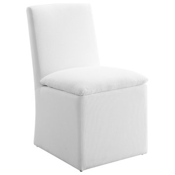 Marie Stain-Resistant Fabric Dining Chair, White