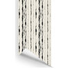 Effusion Stripe Wallcovering, Black & Ivory, Roll, Traditional