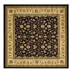 Safavieh - Safavieh Lyndhurst LNH316B Black and Ivory 6' x 6' Square - Area Rugs