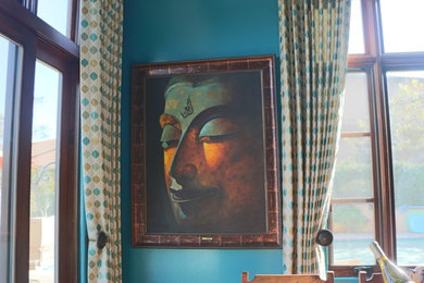 Transitional dining room photo in San Diego