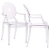 Casper Dining Armchairs Acrylic Set of 2, Clear