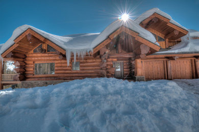 Rustic exterior home idea in Denver