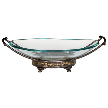 Traditional Clear Tempered Glass Serving Bowl 68504